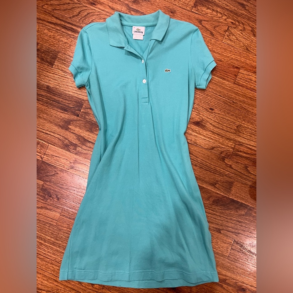 Vintage Lacoste Teal Polo Dress